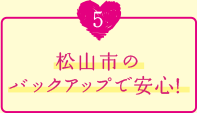 松山市のバックアップで安心！